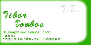 tibor dombos business card